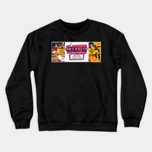 Drive-In Double Feature - Women of Outer Space Crewneck Sweatshirt